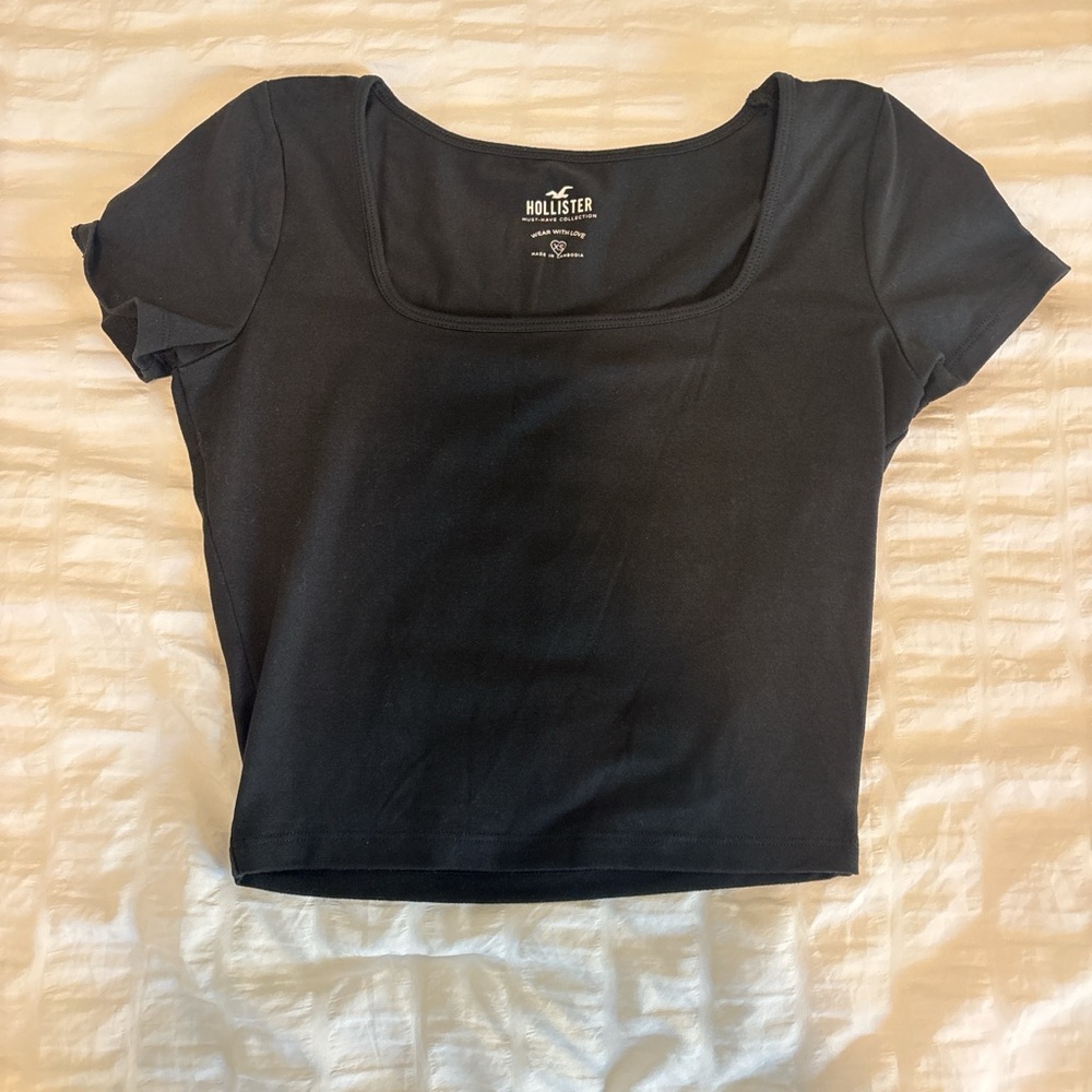 Hollister Black Square Neck Top